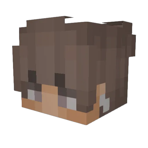 Pr1xm Minecraft avatar head, 3D render