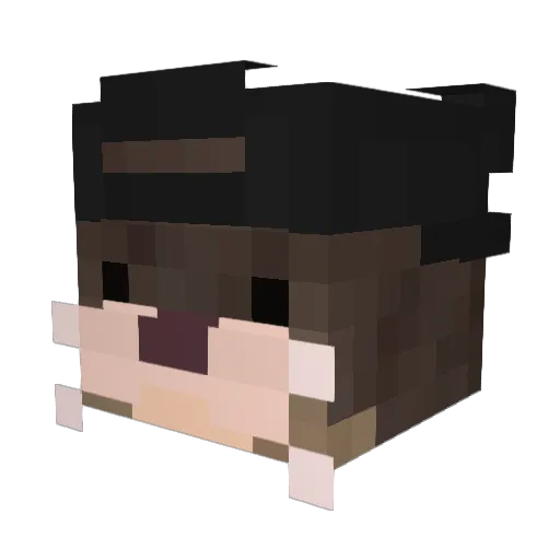 Pr1xs Minecraft avatar head, 3D render