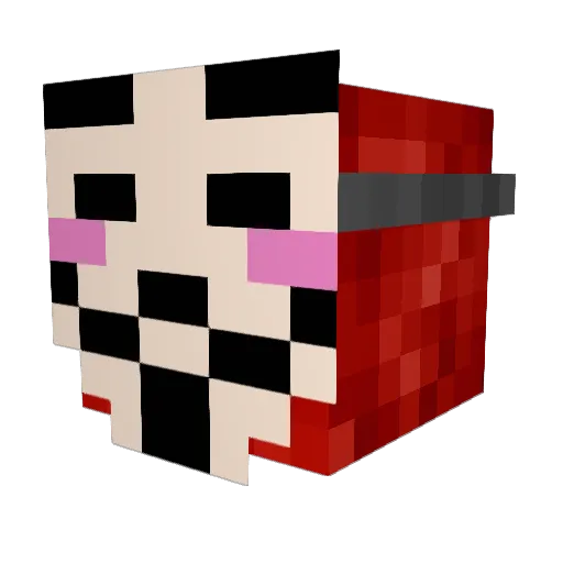 Pr3dat0r1 Minecraft avatar head, 3D render