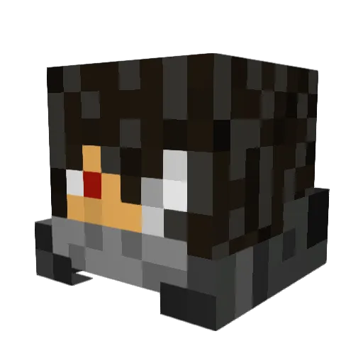 Pr3ssQ Minecraft avatar head, 3D render