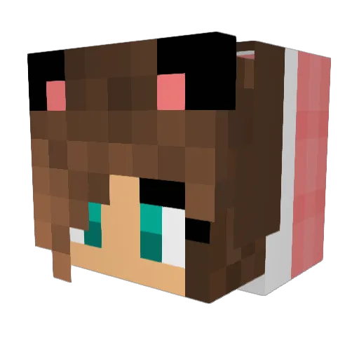Pr3ttyToxic Minecraft avatar head, 3D render
