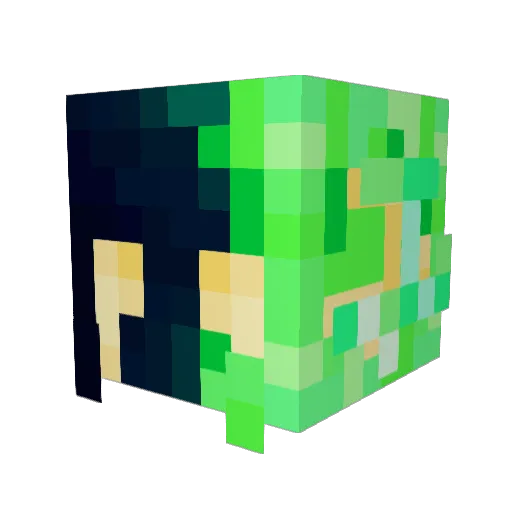 Pr4d0 Minecraft avatar head, 3D render