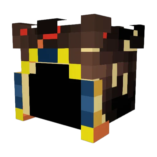 Pr4k Minecraft avatar head, 3D render