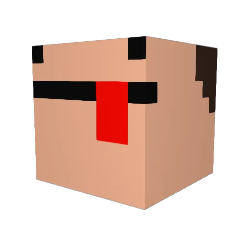 PrO7oTyP3 Minecraft avatar head, 3D render