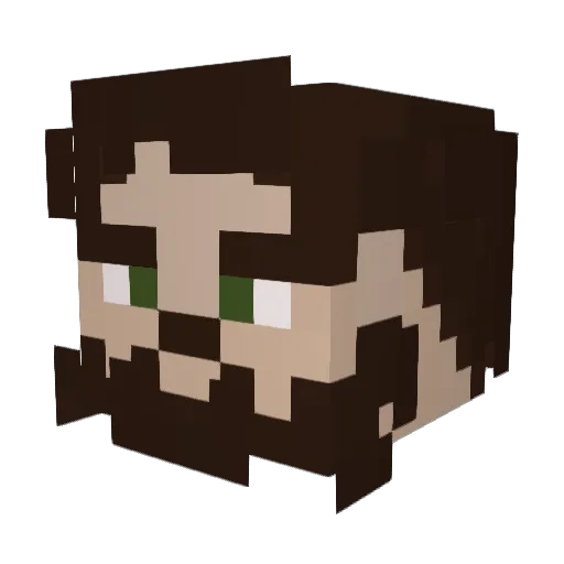 PrSunflower Minecraft avatar head, 3D render