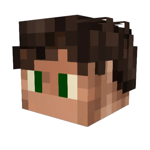 PraXez_ Minecraft avatar head, 3D render