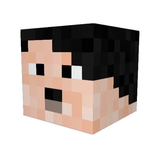 PraY322 Minecraft avatar head, 3D render
