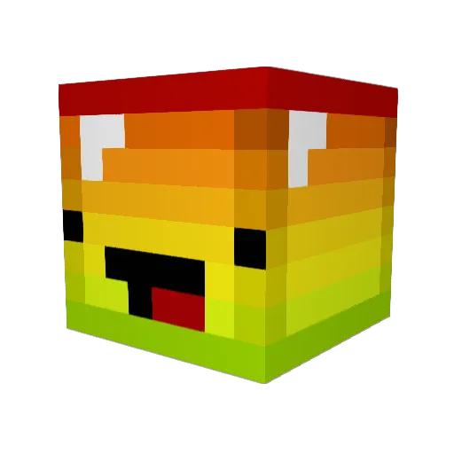 PraZZenD Minecraft avatar head, 3D render