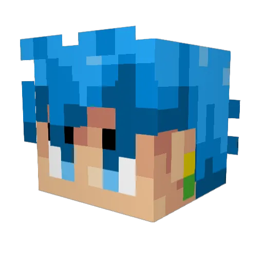 Prabhav12 Minecraft avatar head, 3D render