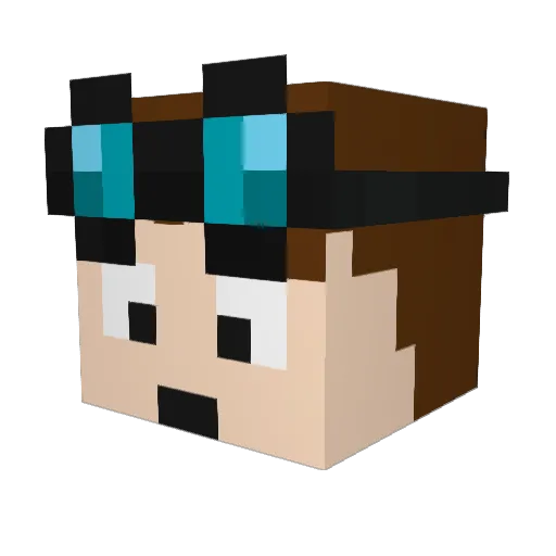 Prabhav2009 Minecraft avatar head, 3D render