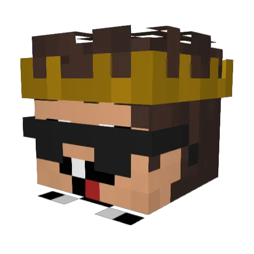 Prachovka Minecraft avatar head, 3D render