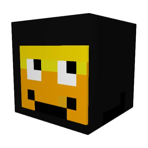 Prackyy Minecraft avatar head, 3D render