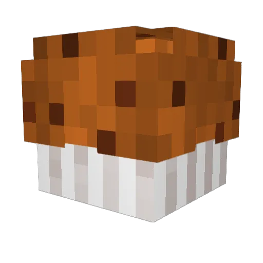 PracticalMuffin Minecraft avatar head, 3D render