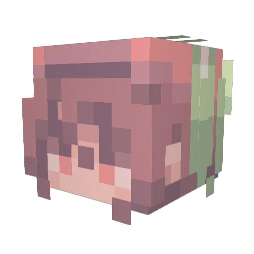 PracticallySyd Minecraft avatar head, 3D render