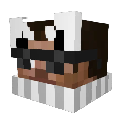 Practicstyle Minecraft avatar head, 3D render