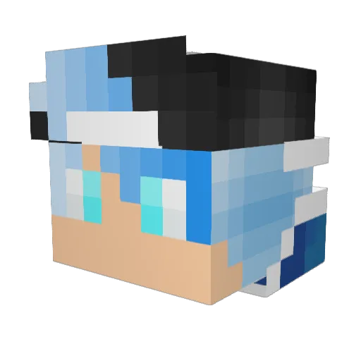 PradaBoyy Minecraft avatar head, 3D render
