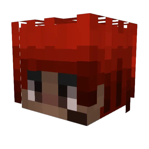 PradaLife Minecraft avatar head, 3D render