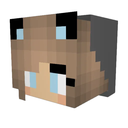 Pradahorse Minecraft avatar head, 3D render