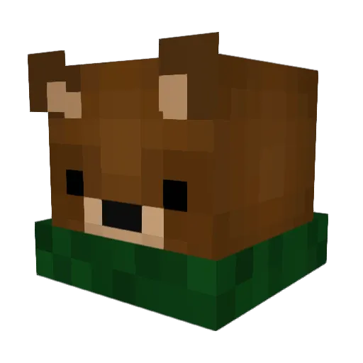 Praderian Minecraft avatar head, 3D render
