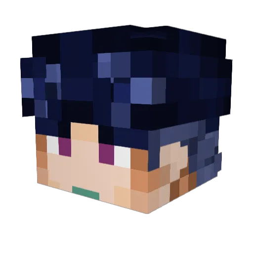 Pradex Minecraft avatar head, 3D render