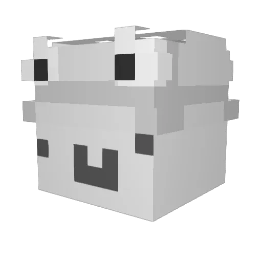 Praduitoru Minecraft avatar head, 3D render
