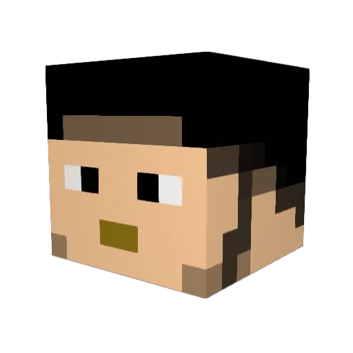 PraetorianWolf Minecraft avatar head, 3D render
