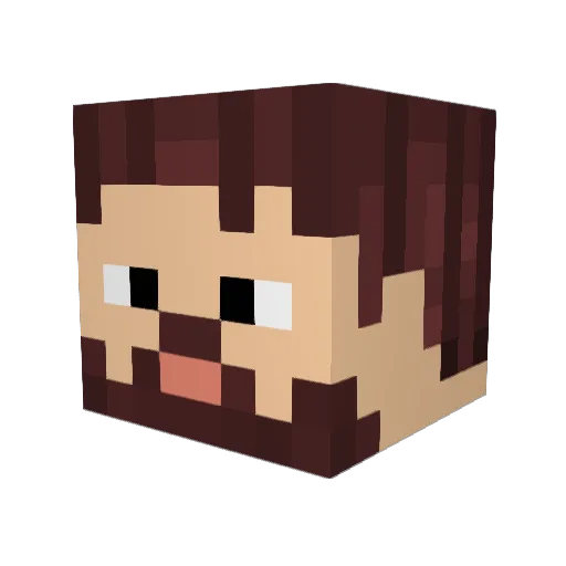 Prags116 Minecraft avatar head, 3D render