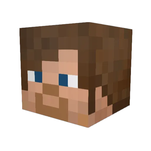 Praibis Minecraft avatar head, 3D render