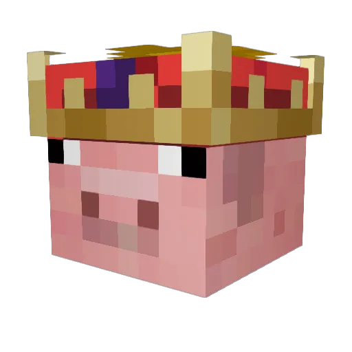 PraisePo Minecraft avatar head, 3D render