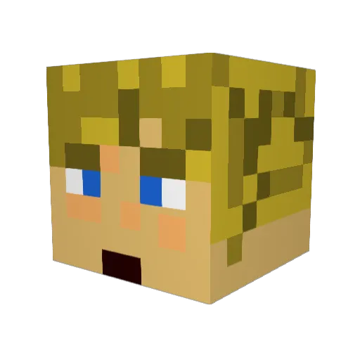 PraiseSithis Minecraft avatar head, 3D render