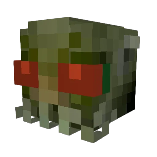 PraisinCthulhu Minecraft avatar head, 3D render