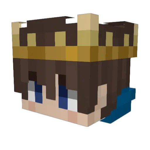 PrakashMc Minecraft avatar head, 3D render