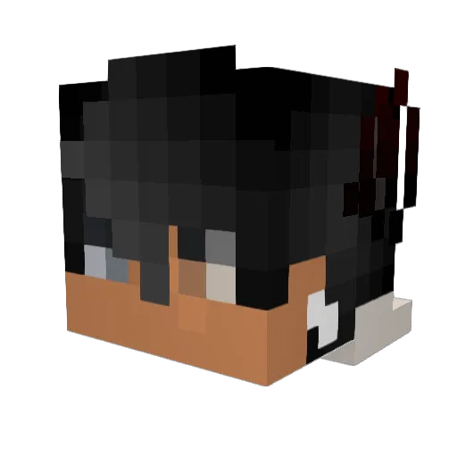 Prakritt Minecraft avatar head, 3D render
