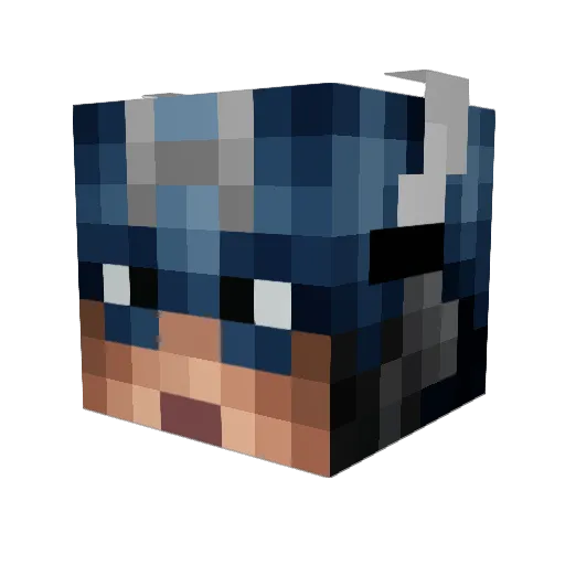 Prallemannen Minecraft avatar head, 3D render