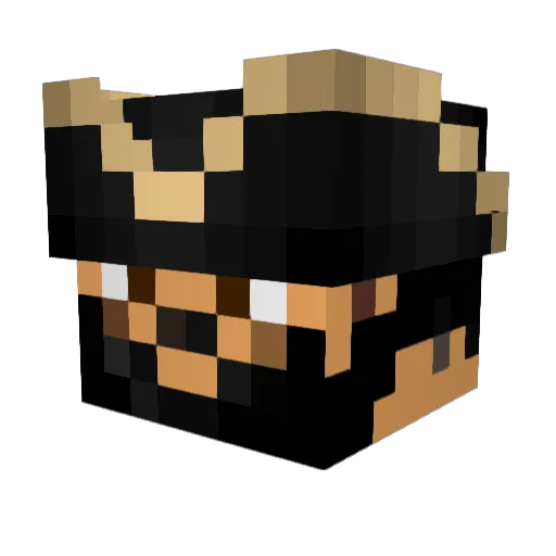 Praltan Minecraft avatar head, 3D render