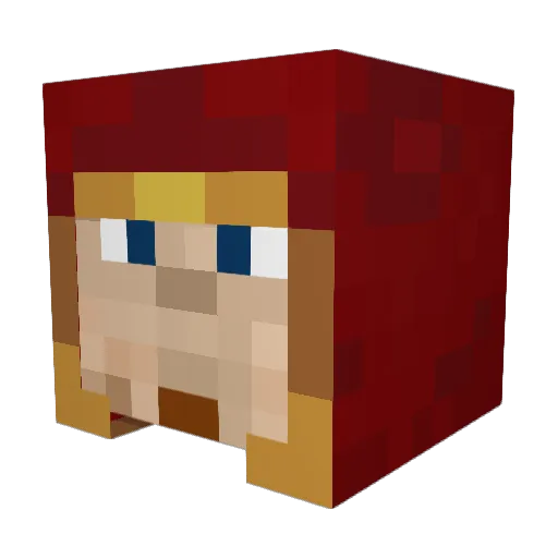 Pramification Minecraft avatar head, 3D render