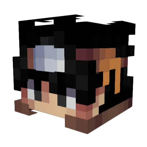 Pramm Minecraft avatar head, 3D render