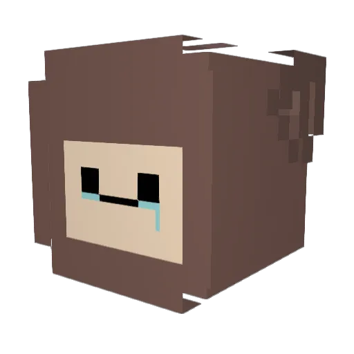 Pranata Minecraft avatar head, 3D render
