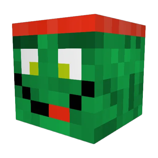 Prangoob Minecraft avatar head, 3D render
