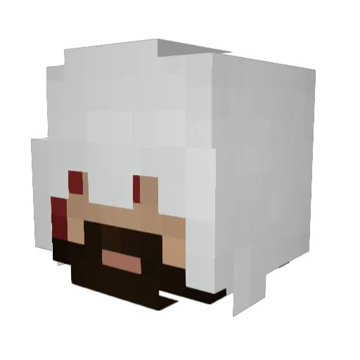Prankstagames Minecraft avatar head, 3D render