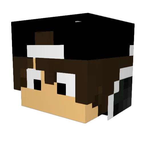 PrankzNL Minecraft avatar head, 3D render