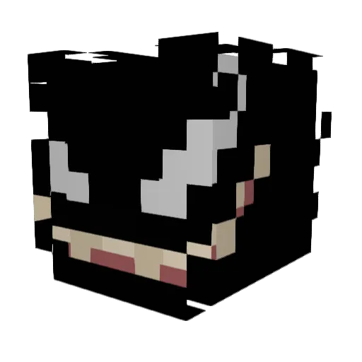 Prannw Minecraft avatar head, 3D render