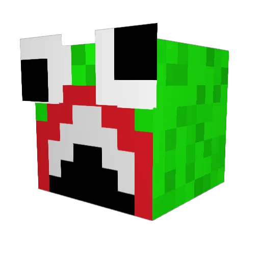 Pranozin Minecraft avatar head, 3D render
