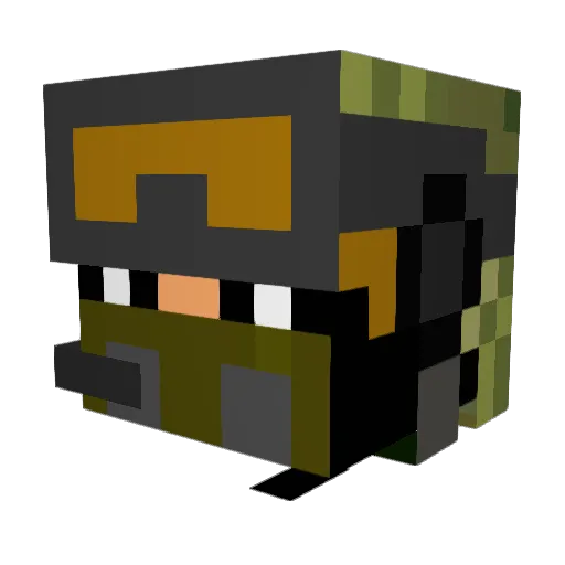Prap_Gaming Minecraft avatar head, 3D render