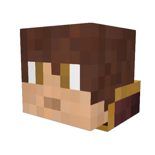 Prarallaso Minecraft avatar head, 3D render