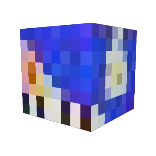 Prasalmon Minecraft avatar head, 3D render