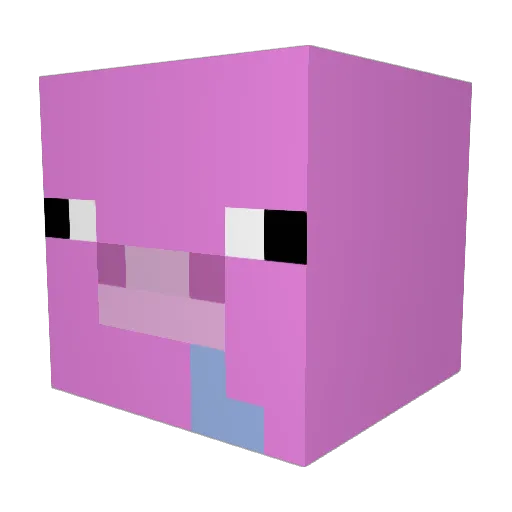 PraseYT Minecraft avatar head, 3D render