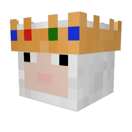 Prasheep Minecraft avatar head, 3D render