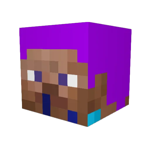 Prats25 Minecraft avatar head, 3D render