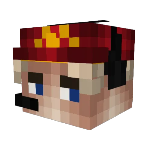 Pratuz Minecraft avatar head, 3D render